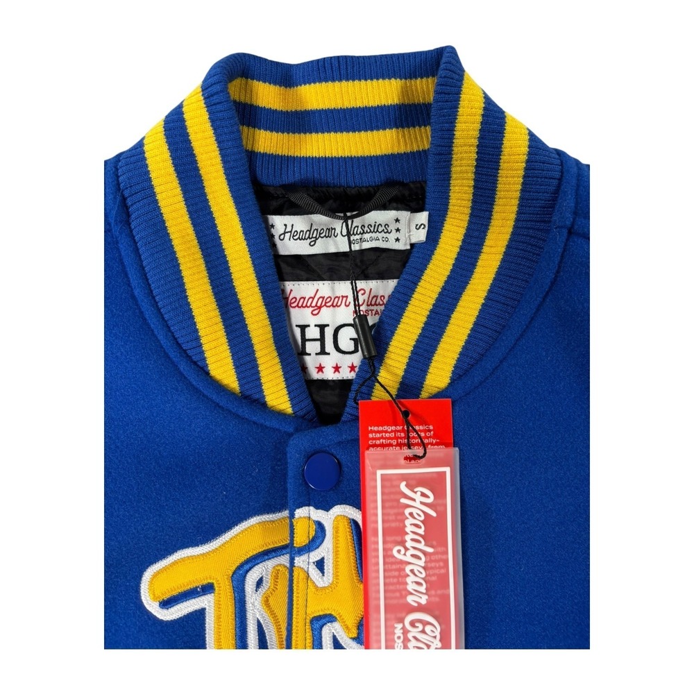 Headgear Classics The Sandlot Rodriguez Varsity Jacket Mens Small Blue Yellow - Picture 3 of 3